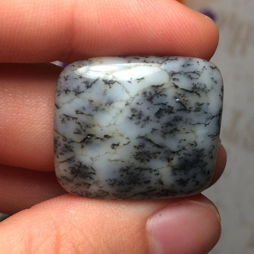 Dendritický opál kabošon obdĺžnik(22x20x3mm,Do016)