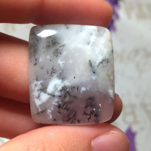 Dendritický opál kabošon obdĺžnik(25x22x3mm,Do019)