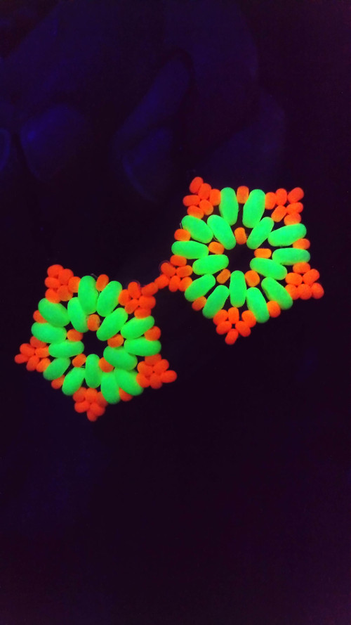 Náušnice UV Star Orange-Yellow