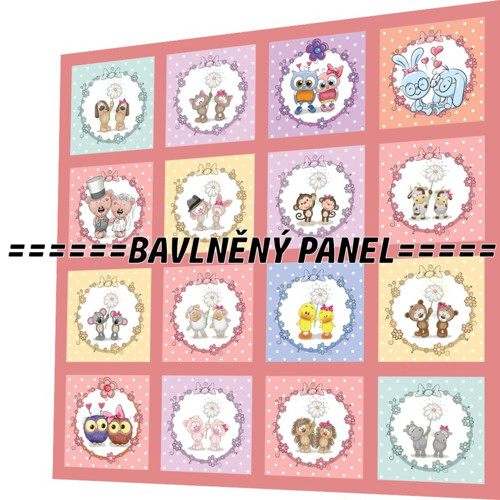 Bavlněný panel /i na pexeso/ 35 x 35 cm