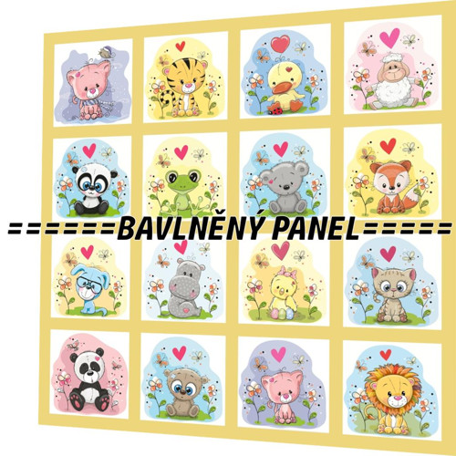 Bavlněný panel /i na pexeso/ 35 x 35 cm