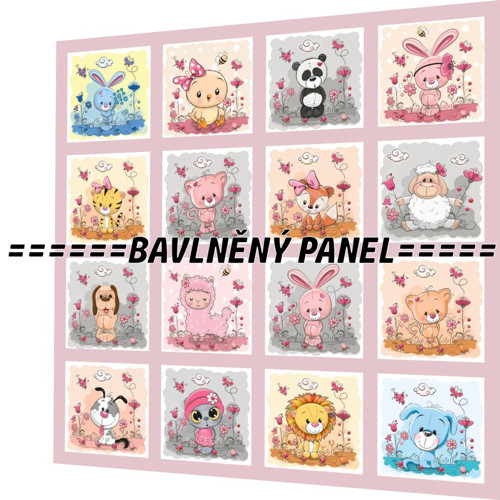 Bavlněný panel /i na pexeso/ 35 x 35 cm