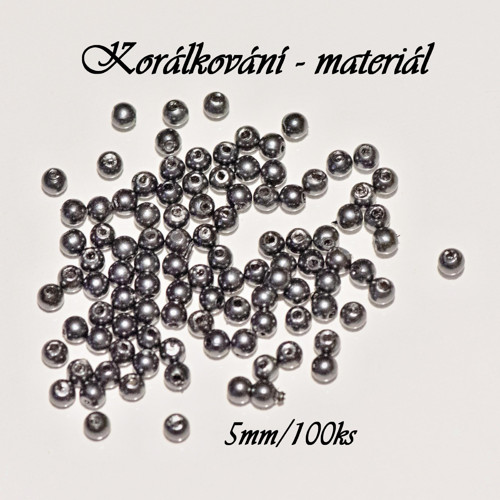 Plastové korálky 5mm/100ks