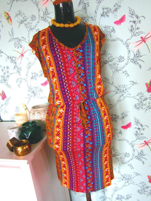 Ethno multicolor šaty — foto 1