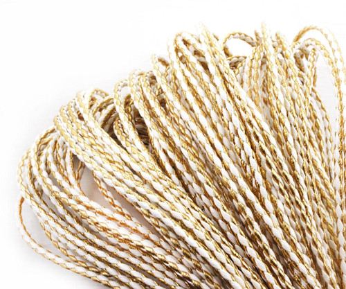 Šňůrka z umělé kůže, PU faux leather, kulatá,