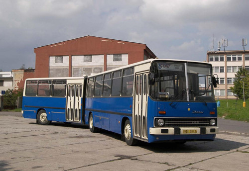 Panel 16x11cm Modrý autobus — foto 1