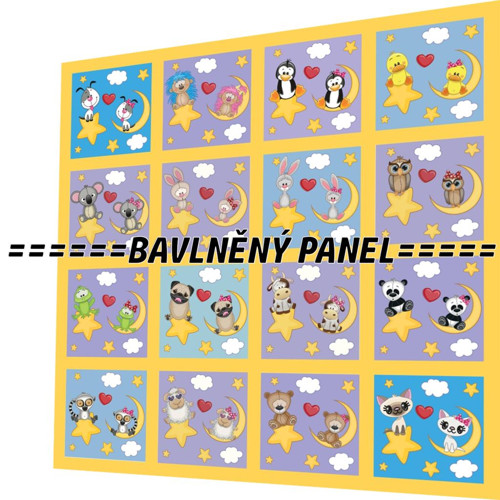 Bavlněný panel /i na pexeso/ 35 x 35 cm
