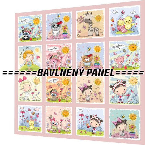 Bavlněný panel /i na pexeso/ 35 x 35 cm