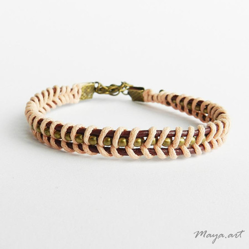 Meruňkovo-červený náramek WRAP BRACELET
