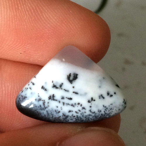 Dendritický opál kabošon slza DO032, 18x14x3mm)