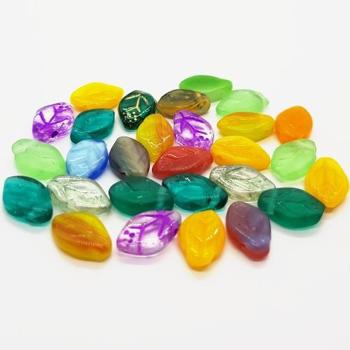 Korálky broušené, 12x7mm, mix, 28ks — foto 1