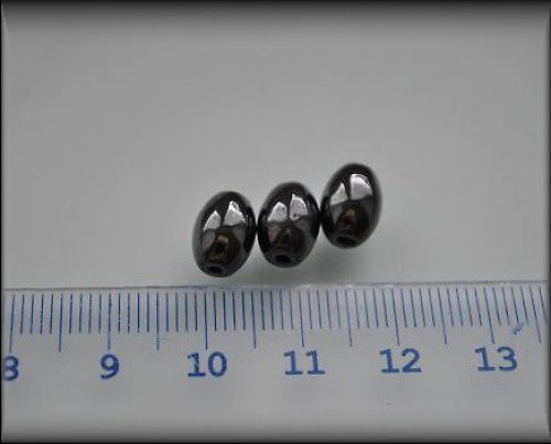Magnetický hematit - oliva 6x9 mm - 2 ks — foto 1