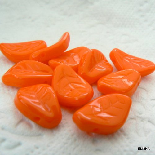 Mačkané lístečky oranžové - 10ks — foto 1