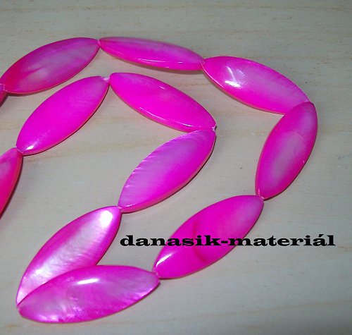 PINK PERLEŤ - 3ks, 10x30 mm — foto 1