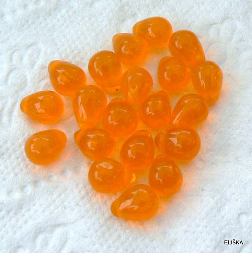 Kapky oranžové 10ks — foto 1