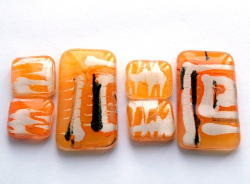 Oranžová souprava 2 x 4 cm /959 — foto 1
