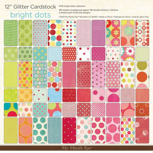 Sada papírů BRIGHT DOTS 60 ks 12" x 12" — foto 1