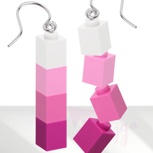 Pink Variation Earring Set (LEGO + ocel)