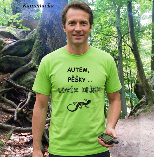 Tričko keškař - geocaching, keška, kešky, dárek