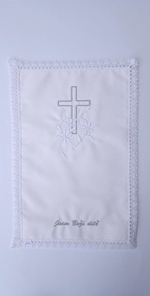Křestní rouška (stříbrná)