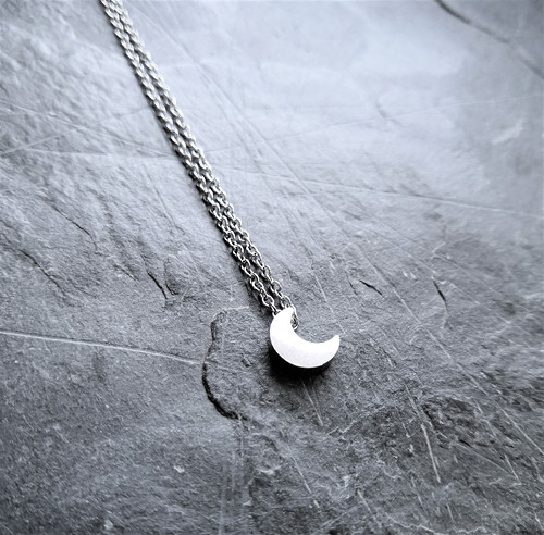 Ocelový náhrdelník*sweet moon*stříbrný
