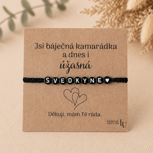 Náramek s nápisem SVĚDKYNĚ — foto 1