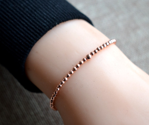 BROUŠENÝ HEMATIT ROSE GOLD 0.2*jemný náramek