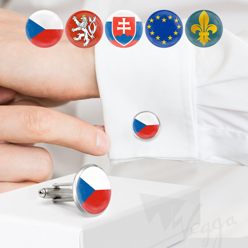 Manžetové knoflíčky / Symboly / Česká vlajka
