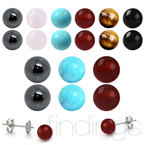 Půldírkové korálky / 2ks / Magnetit 6mm — foto 1