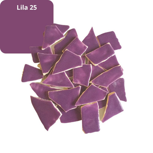 Mozaikové keramické střepy - lila