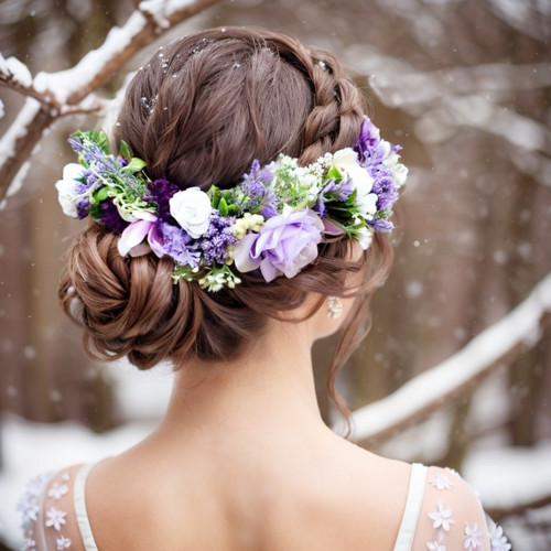 Svatební půlvěneček do vlasů Lavender — foto 1
