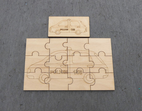 Puzzle k domalování - Policie