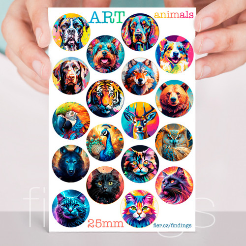 Motivy Art Animals / Kruhy 25mm