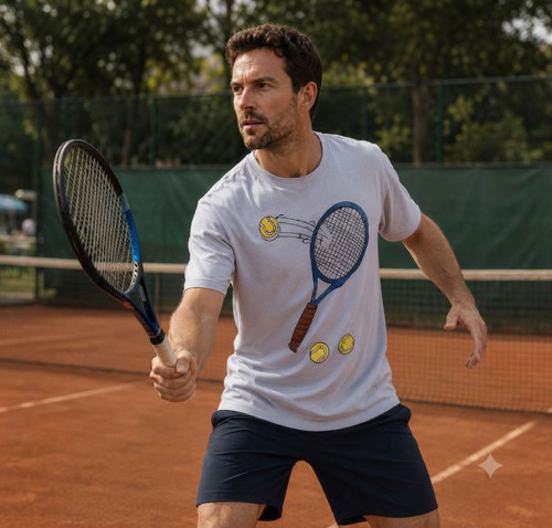 Tričko pro tenistu - tenis, hráč, sport, raketa