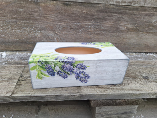 Krabička na kapesníčky levandulová — foto 1