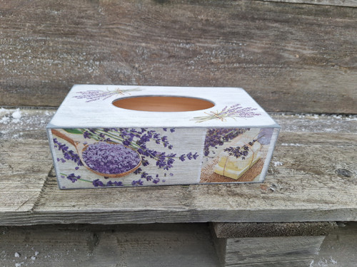 Krabička na kapesníčky levandulová — foto 1