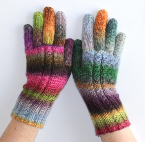 Rukavice pletené ručně Pastely merino