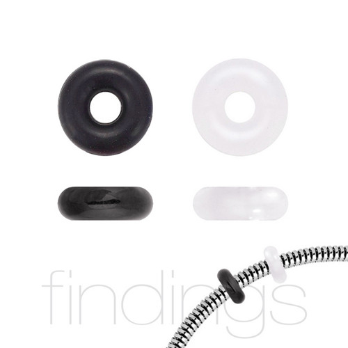 Gumový kroužek stopper 6mm / 20 ks / Černé