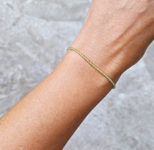 Nejjemnější olivín/peridot*minimalistický náramek
