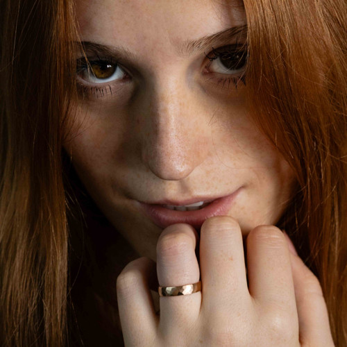 Snubní prsten z červeného zlata - Rock Gold Red