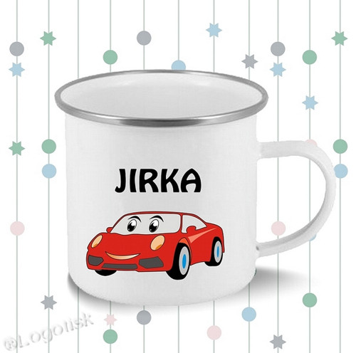 Plecháček pro děti s autíčkem a jménem na přání