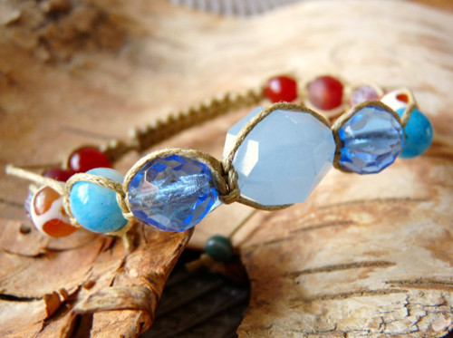 Shamballa Z Minerálů Do Modro Hněda