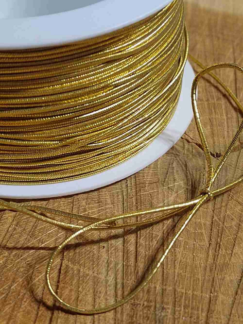 Kulatá pruženka lurexová Ø1,3 mm barva zlatá