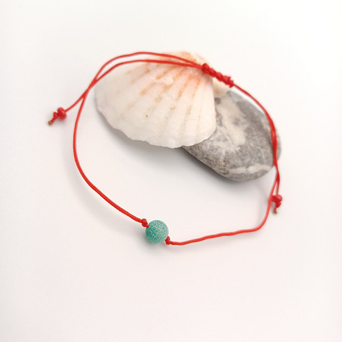 Náramek Kabbalah - Achát (0,6cm - mint)