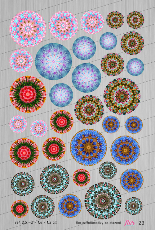 Motivy vel. 25,20,16,12 mm - mandaly