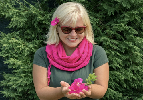 Pink II - bavlněný nákrčník — foto 1