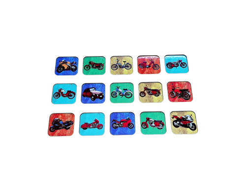 Pexeso MOTORKY - 3mm silné laserem vyřezávané