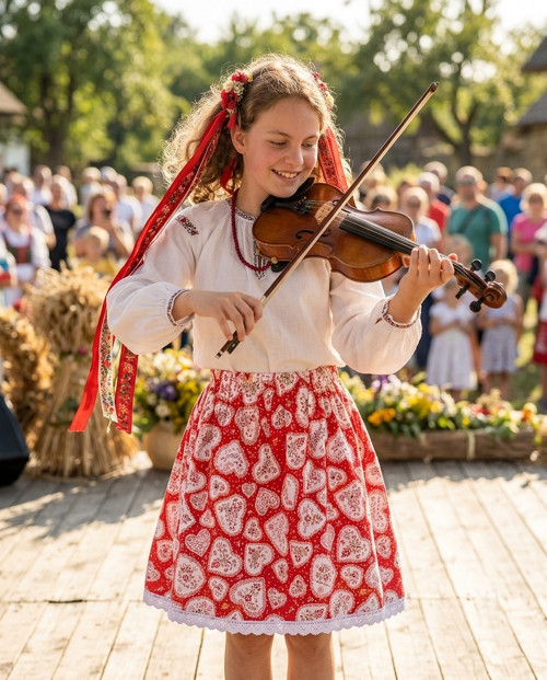 Dívčí krojová sukně 10-12 let