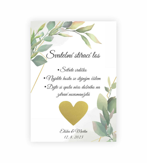 Svatební stírací los
