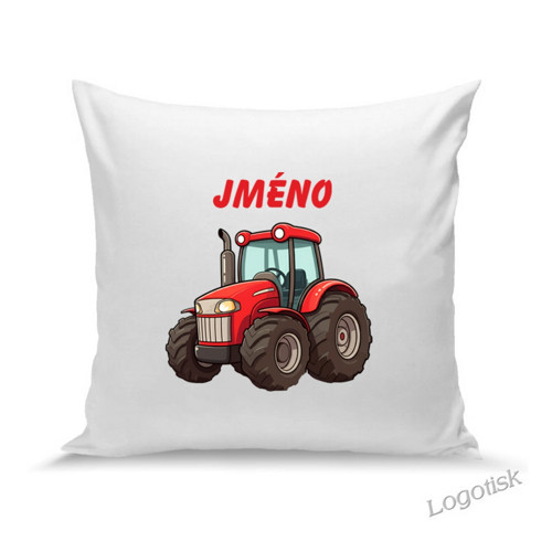Polštář pro kluky s traktorem a jménem